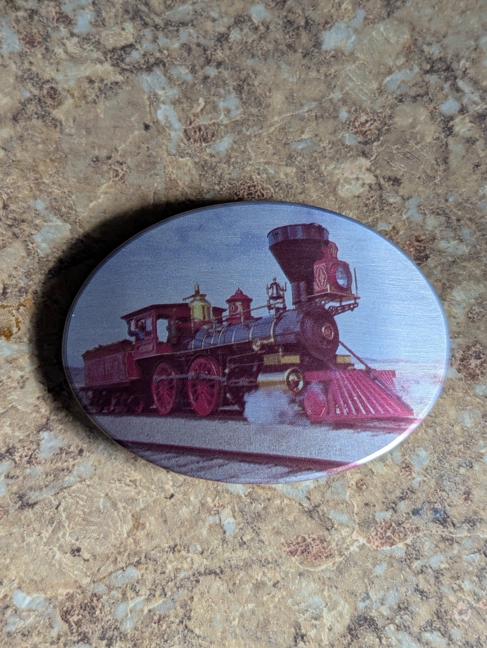 Vintage Steam Train Oval Belt Buckle - The Jupiter